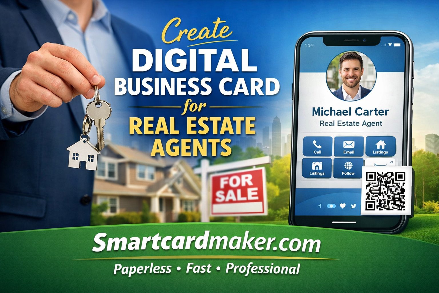Create Digital Business Card for Real Estate Agents